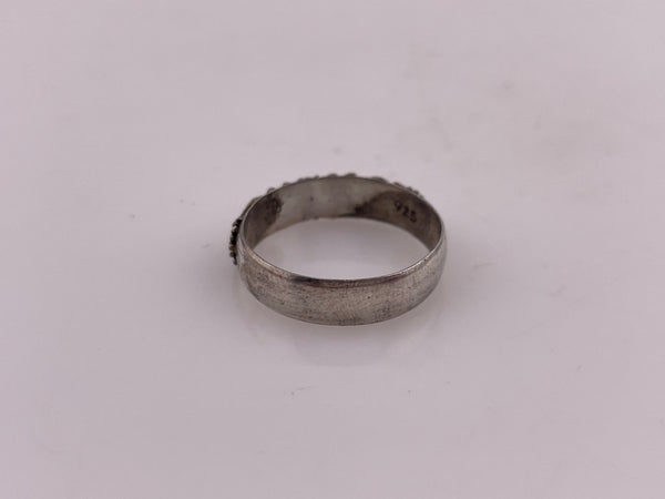 size 7 sterling silver gold wash dot design ring