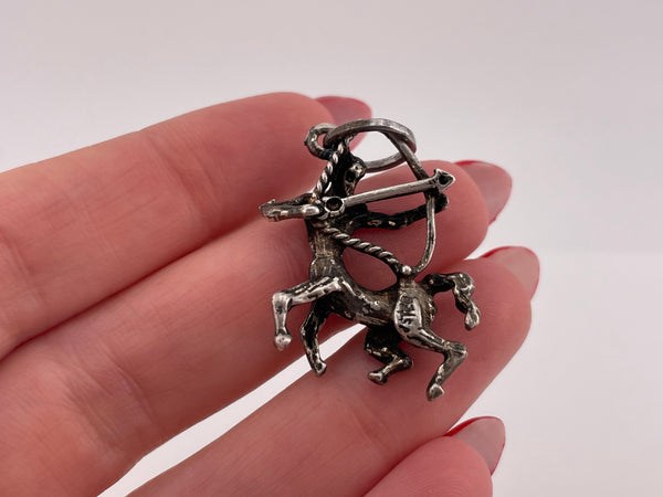 sterling silver Sagittarius the Archer zodiac pendant