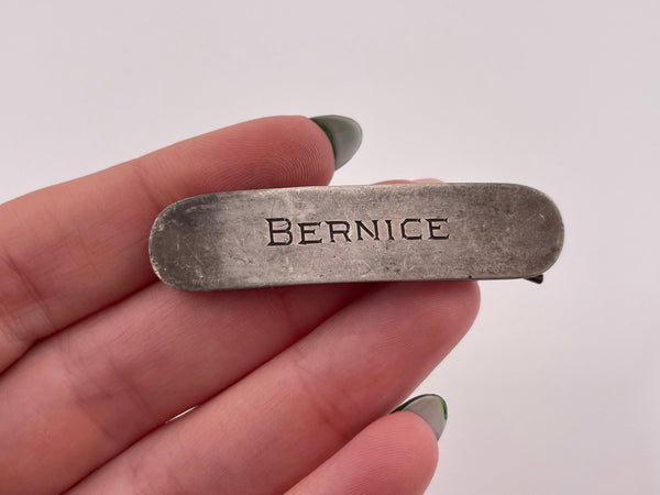 sterling silver "Bernice" hair clip barrette