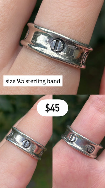 RESERVED PRIVATE LISTING -- sterling silver stoneless band A26