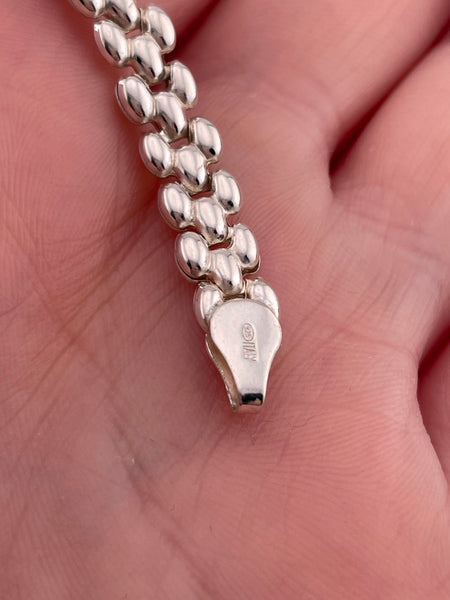 sterling silver 18" panther link chain necklace