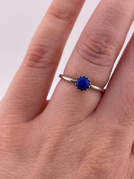 size 6 sterling silver lapis ring