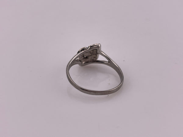 size 8 sterling silver rose flower ring