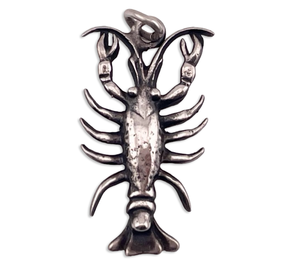sterling silver lobster pendant