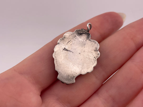 sterling silver sugilite pendant