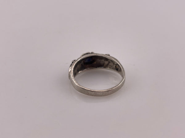 size 6.25 sterling silver lapis scroll ring