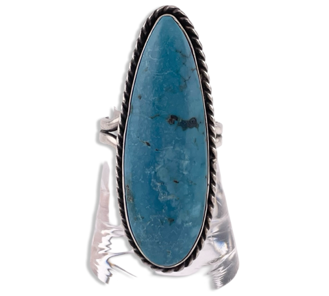 size 8.25 sterling silver turquoise ring