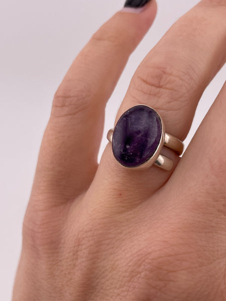 size 6.75 sterling silver amethyst ring