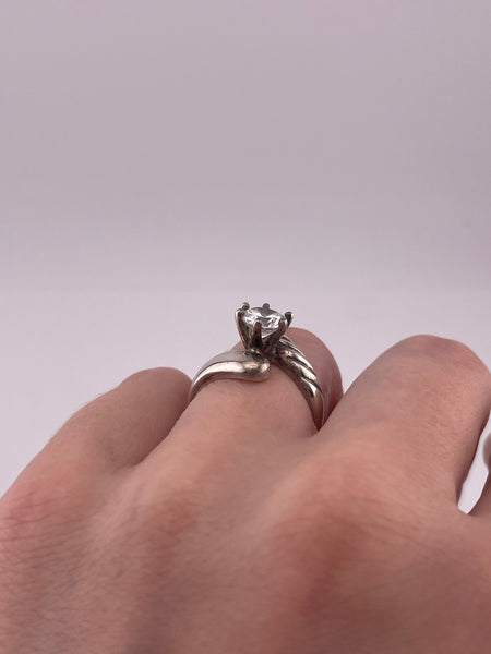 size 6.25 sterling silver rhinestone ring