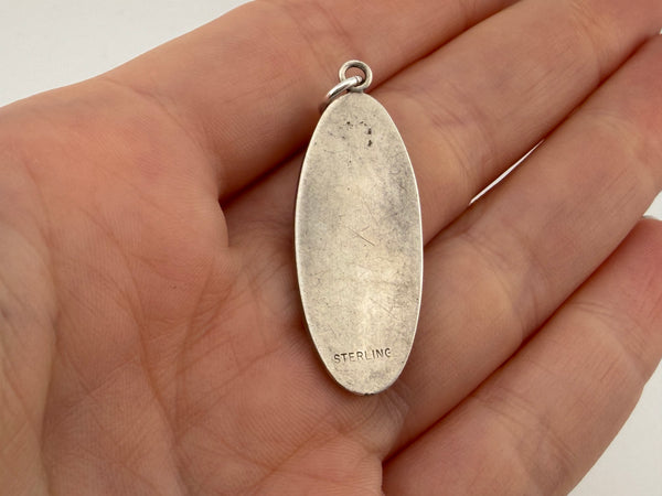 sterling silver Kokopelli overlay pendant