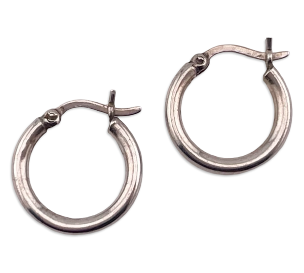 sterling silver small hoop earrings