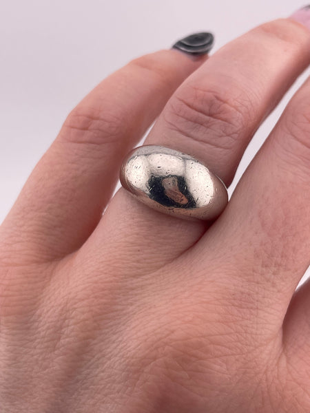 size 6.5 sterling silver James Avery very worn stoneless dome ring