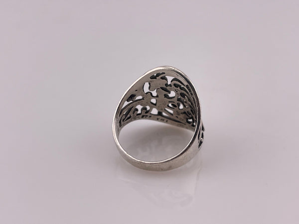 size 7.25 sterling silver bird cut-out design ring