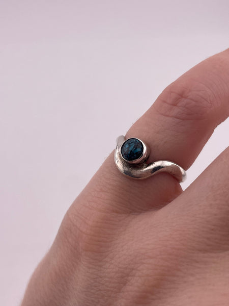 size 5.5 sterling silver turquoise ring