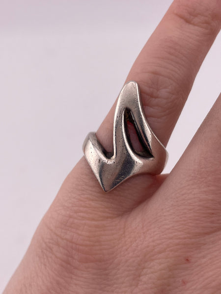 size 5.5 sterling silver chunky stoneless ring