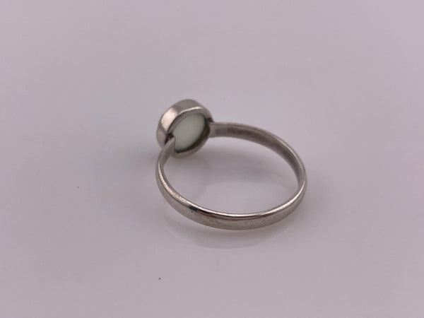 size 9 sterling silver faceted chalcedony ring