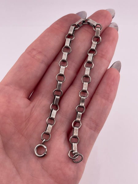 sterling silver 7 5/8" chain link bracelet