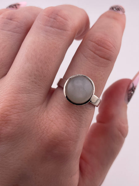 size 9.25 sterling silver cat's eye glass ring
