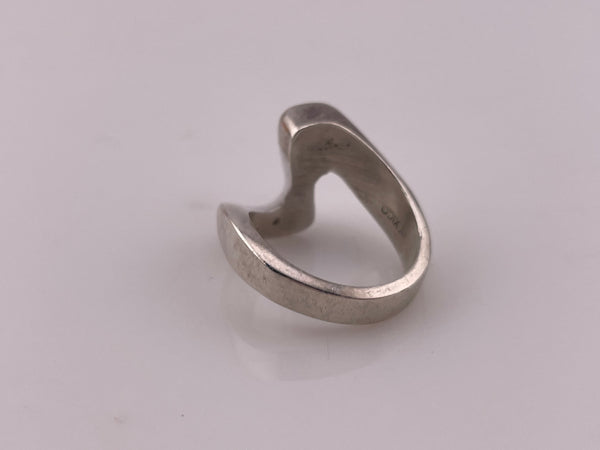 size 7 sterling silver Mexican stoneless squiggle ring