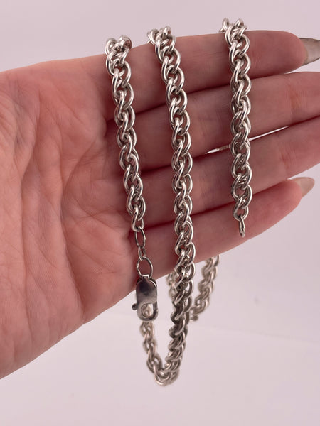 sterling silver 24" 62 grams chain link necklace