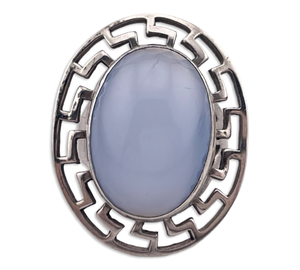 size 4.5 sterling silver glass ring