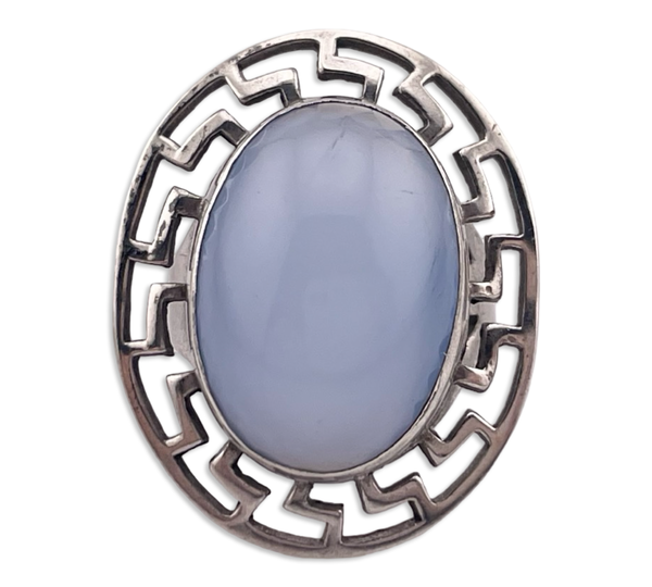 size 4.5 sterling silver glass ring