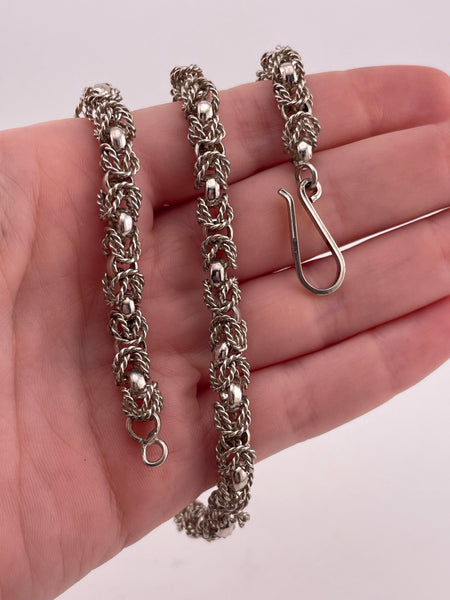 sterling silver 16 3/4" 6.05mm chunky heavy fancy chain link necklace