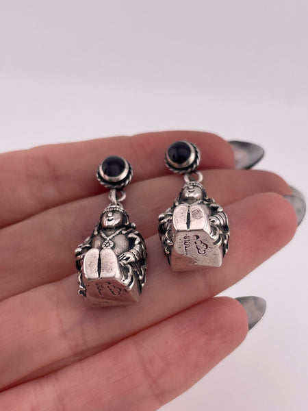 sterling silver story teller post dangle earrings