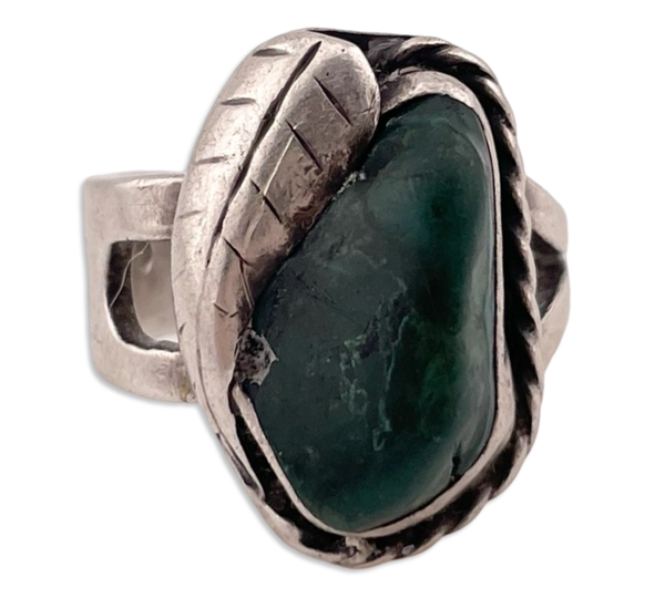 size 5.5 sterling silver chrysocolla ring