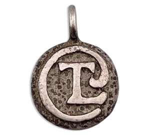 sterling silver CTL letters pendant