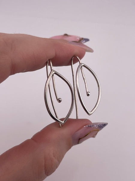 sterling silver stoneless artisan hook earrings