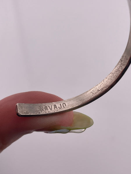 sterling silver coral snake eye cuff bracelet