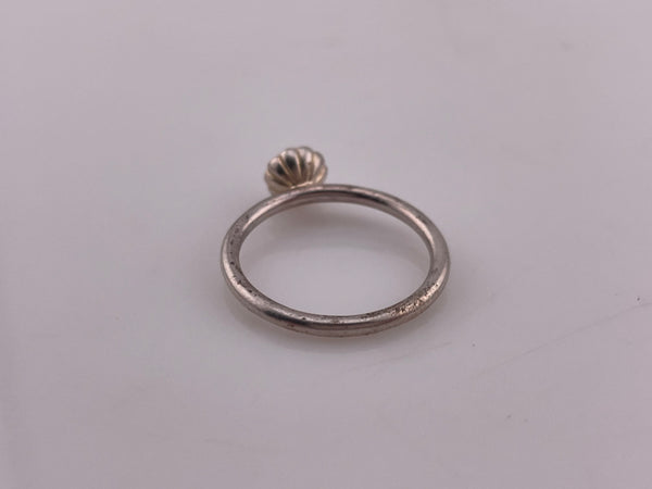 size 7.25 sterling silver flower rhinestone ring
