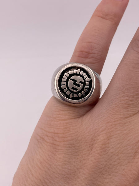 size 5.5 sterling silver sun face chunky ring