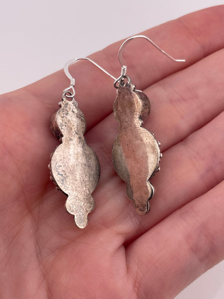 sterling silver lapis hook dangle earrings
