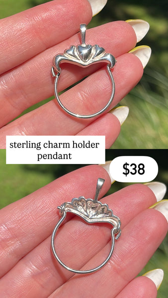 RESERVED PRIVATE LISTING -- sterling silver charm holder pendant C13