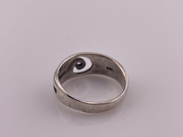 size 10.75 sterling silver question mark swirl ring