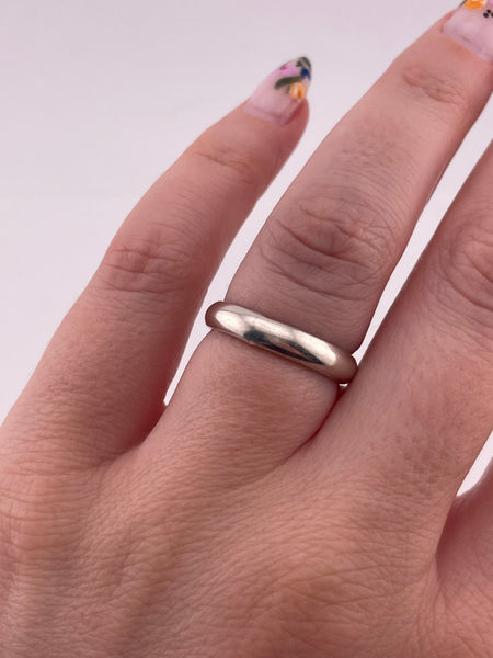size 7 Sterling silver Mexican plain simple band ring