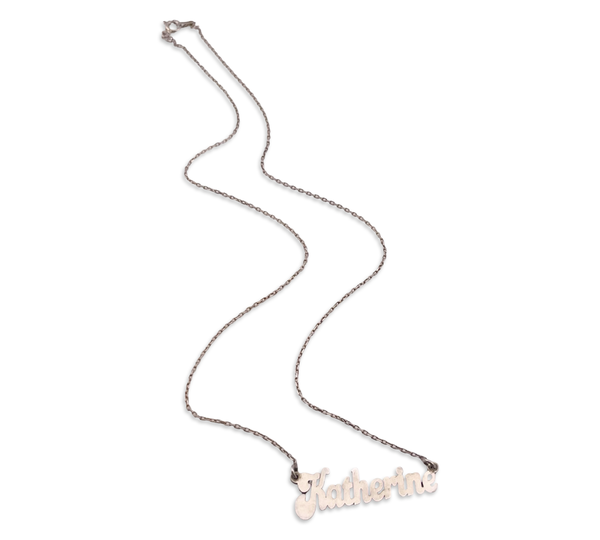 sterling silver 'Katherine' name necklace