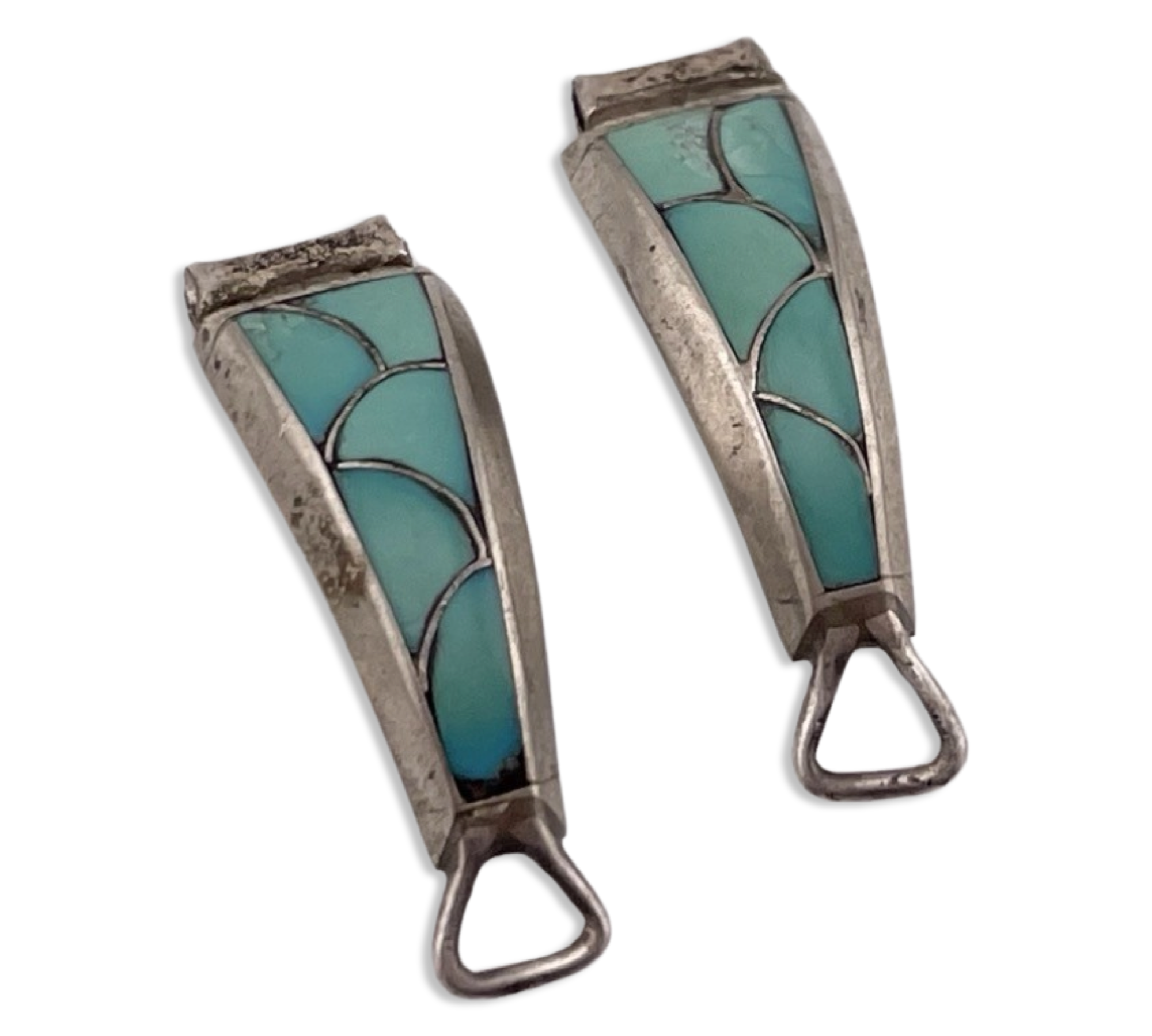 sterling silver turquoise inlay watch tips