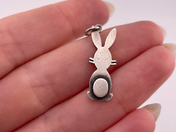 sterling silver bunny pendant