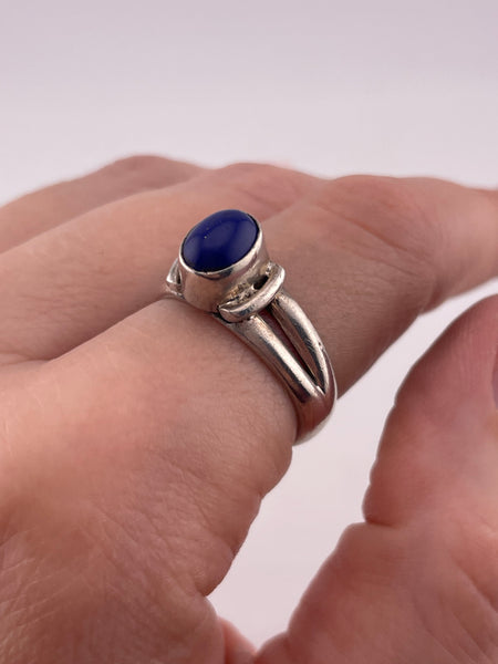 size 7.75 sterling silver lapis ring