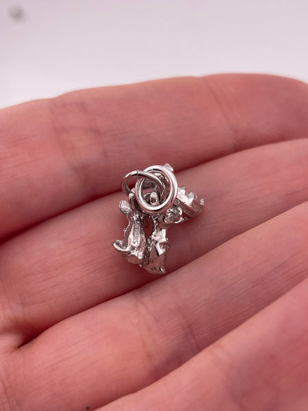 sterling silver rhodium plated three blind mice pendant