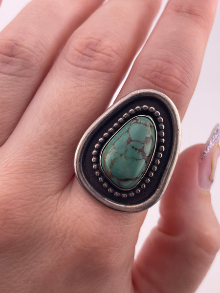 size 7.5 sterling silver turquoise ring