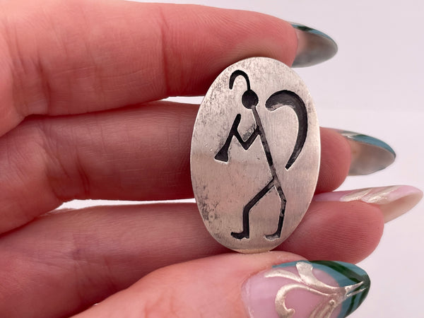 sterling silver Hopi brooch / pendant