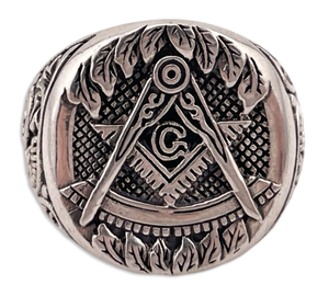 size 8.5 sterling silver Masonic ring