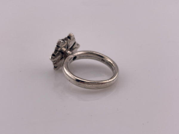 size 7 sterling silver Pandora Ale rhinestone snowflake ring