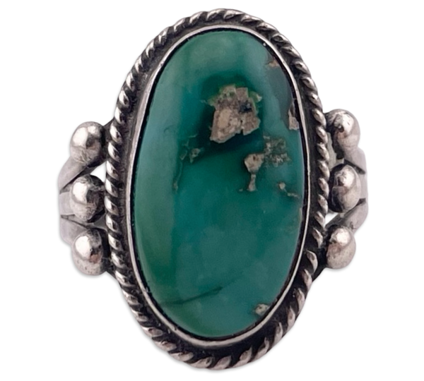 size 5.25 sterling silver turquoise ring