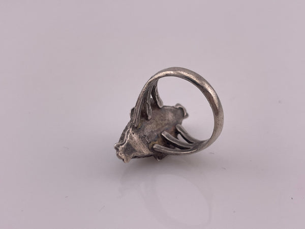 size 4.5 sterling silver turquoise inlay marquise ring