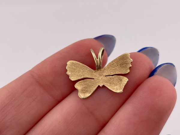 14k gold butterfly pendant